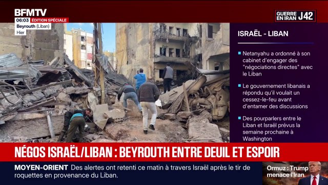 Après les frappes massives d'Israël contre le Liban, Beyrouth exige un cessez-le-feu avant le début de négociations avec Tel-Aviv