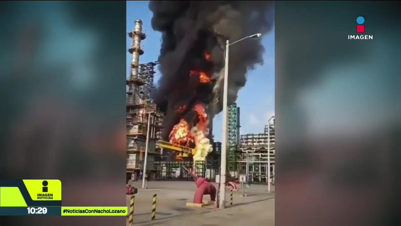 Se registró un incendio en la bodega de Coque de la Refinería Olmeca