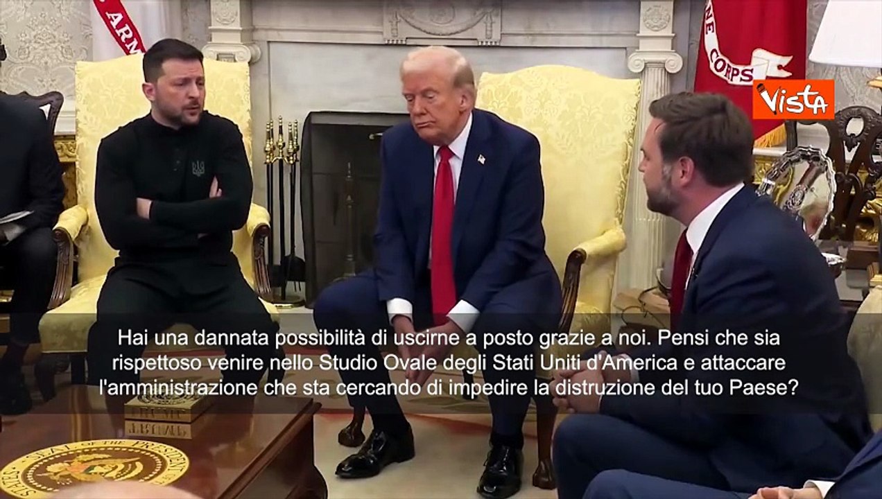 Trump-Zelensky, duro scontro nello Studio Ovale, Donald urla: Giochi con III Guerra Mondiale SOTTOT