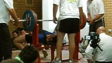 Tim Germanchis benching 157.5kg