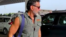 Bobby Deol flying out from Mumbai, serving effortless style and a strong screen-star aura.