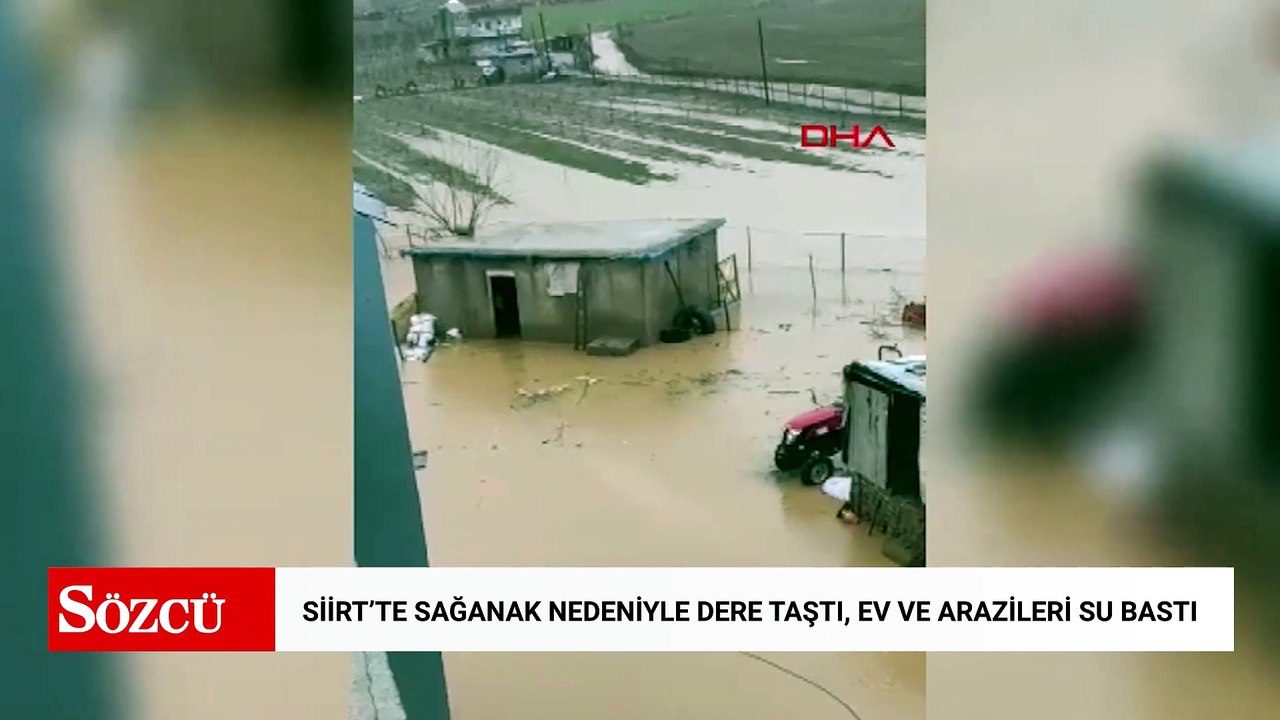 Siirt’te sağanak nedeniyle dere taştı, ev ve arazileri su bastı