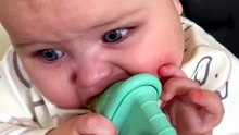 Child Tastes Kiwi And Makes A Sour Face