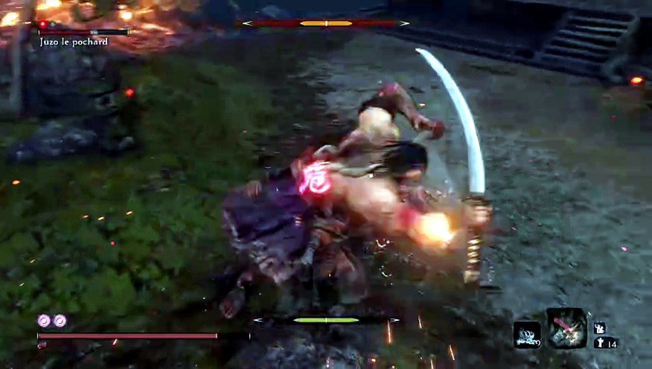Sekiro shadows die twice mini boss fight juzo le porchard