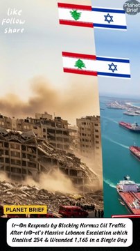 Iran Responds by Blocking Hormuz Oil Traffic After Israel's Massive Lebanon Escalation which Unalived 254 & Wounded 1165 in a Single Day