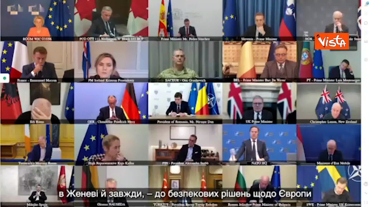 Piano pace Ucraina, la riunione dei "Volenterosi" con Zelensky, Meloni e Marc Rubio (Usa)