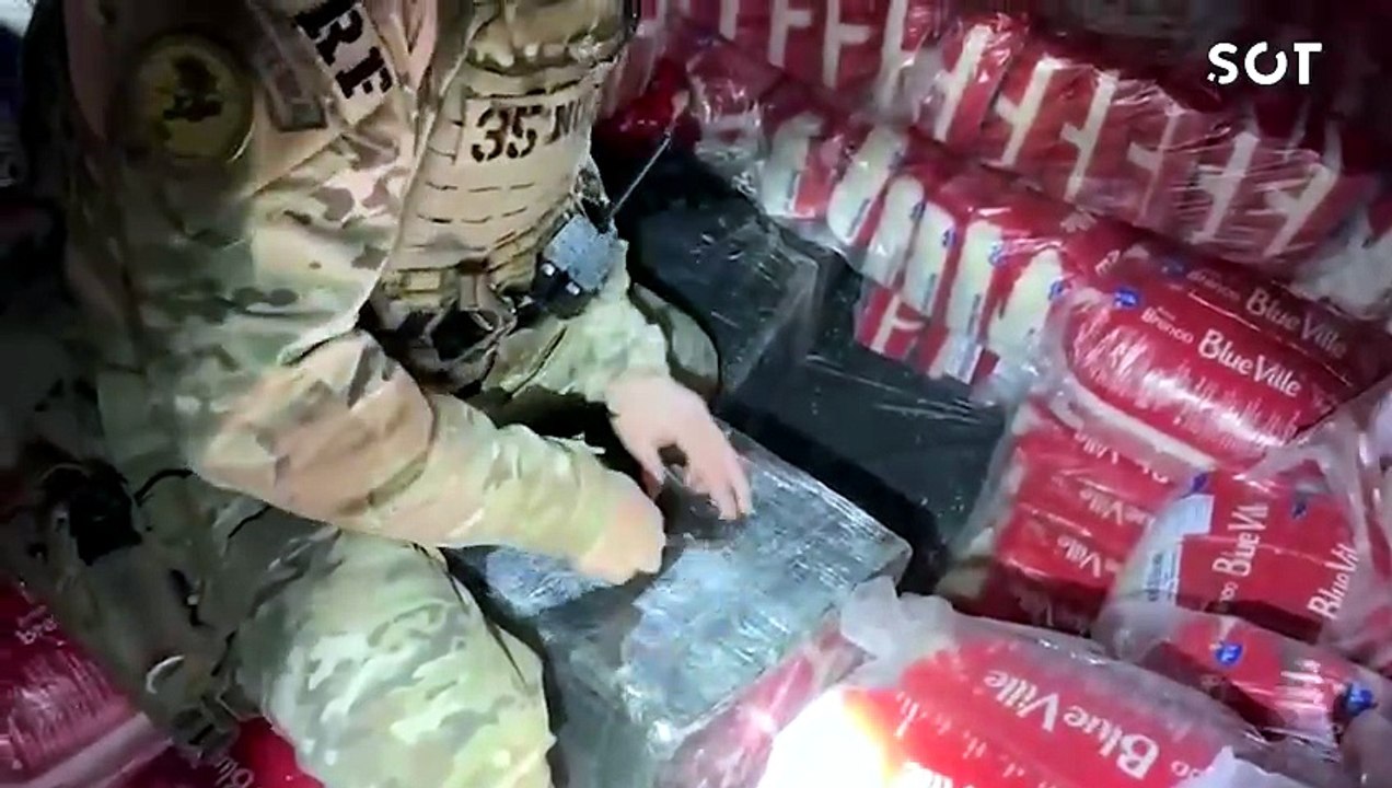 Quase 400 kg de cocaína e haxixe são apreendidos escondidos em carga de arroz na BR-369, entre Cascavel e Corbélia