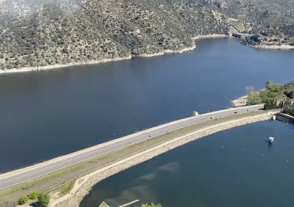 Pyrénées-Orientales : le barrage de Vinça vu du ciel