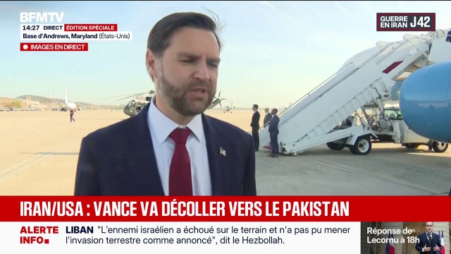 J.D. Vance, vice-président des États-Unis: Si les Iraniens sont d'accord pour négocier de bonne foi, nous leur tendons la main