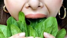 ASMR Spinach Eating Sounds | Relaxing Mukbang No Talking