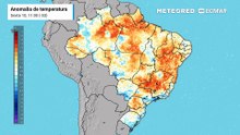 Sexta-feira, 10 de abril: previsão de anomalia de temperatura