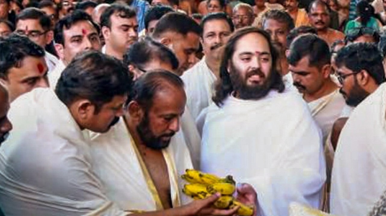 अनंत अंबानी का भव्य बर्थडे: गायों-हाथियों को मि...
