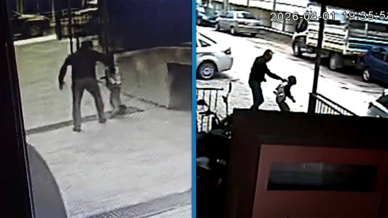 9 yaşındaki çocuğun 'Bahçeye zarar veriyorsun' diyerek darbetti: Olay anları kamerada