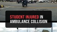 Student seriously hurt in crash involving ambulance near USM