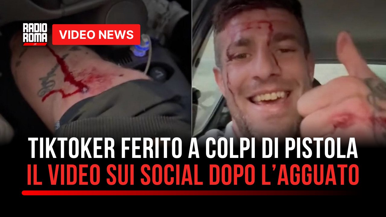 Tiktoker ferito a colpi di pistola, il video sui social dopo l’agguato