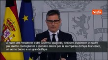 Morte di Papa Francesco, Bolanos (ministro spagnolo): 3 giorni di lutto nazionale