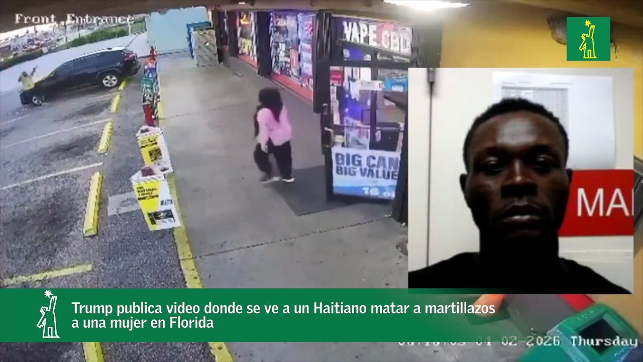 Trump publica video donde se ve a un Haitiano matar a martillazos a una mujer en Florida