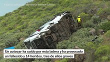 Un autocar ha caído por una ladera y ha dejado un fallecido en La Gomera