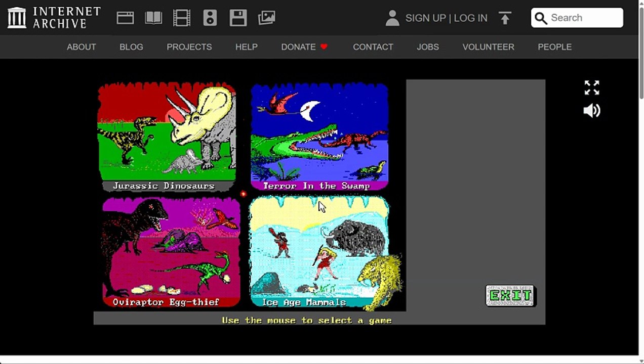 Dinosaur Predators (DOS) Camptosaurus Walkthrough
