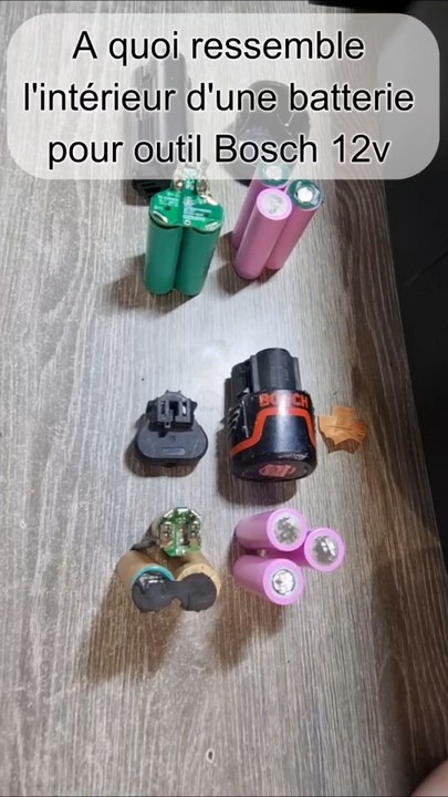 A quoi ressemble l'intérieur d'une batterie pour outil Bosch 12v