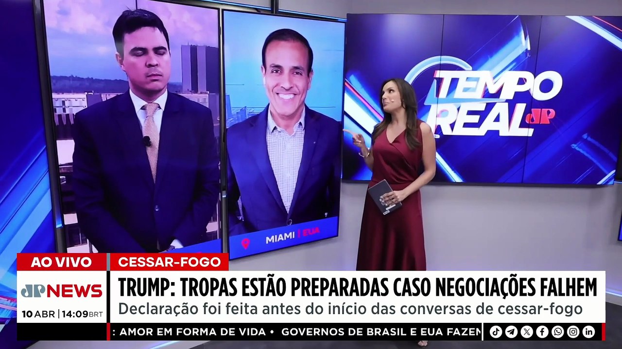 Donald Trump afirma que tropas estão prontas para ataque caso negociação com Irã falhe | TEMPO REAL