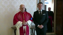Президент Франции и папа римский Лев XIV встретились в Ватикане