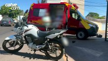 Motociclista fica ferido em batida com carro no Centro de Cascavel