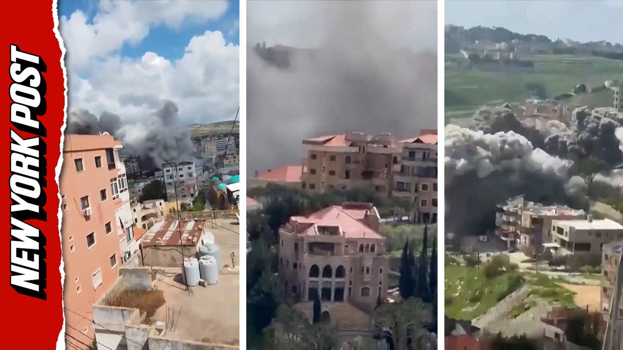 Smoke fills the sky after Israeli airstrikes hit southern Lebanon