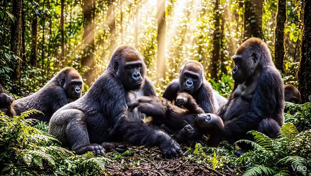 Gorilla Family Emotional Moment