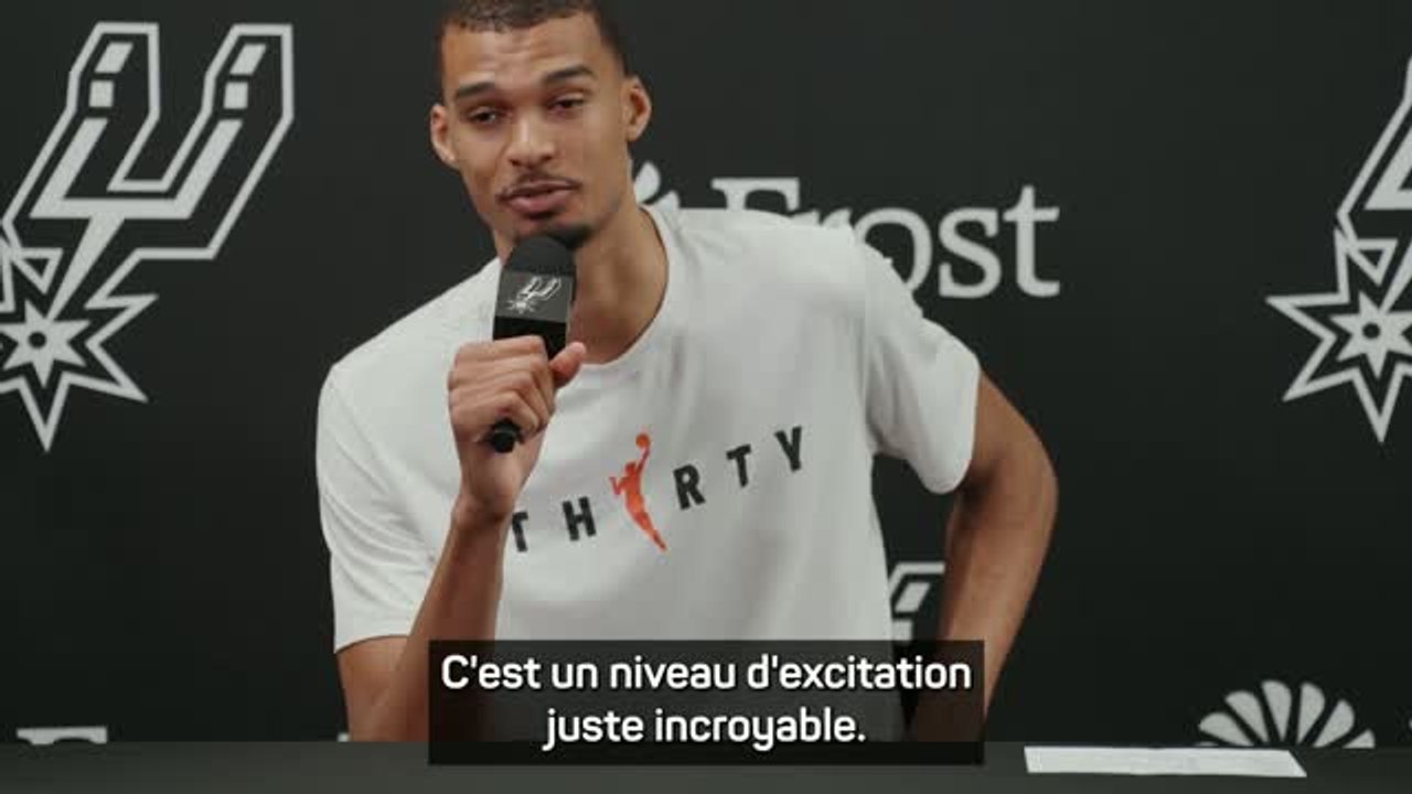 Spurs - Wembanyama : "Un niveau d'excitation incroyable"