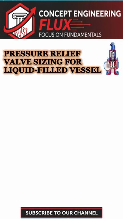 PRESSURE RELIEF VALVE SIZING FOR LIQUID-FILLED VESSEL | Process Engineering in 2 min