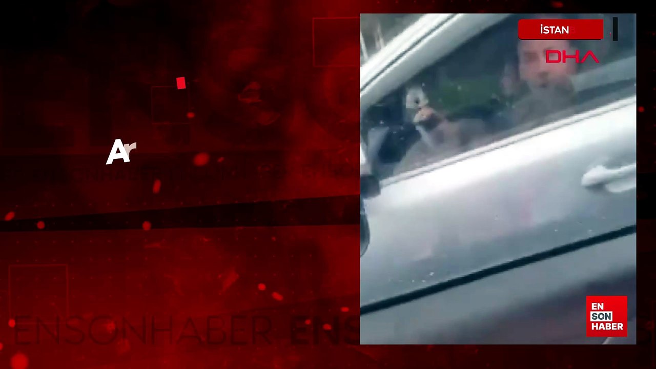 İstanbul'da araçta çocuğu olan kadının otomobiline saldıran sürücü
