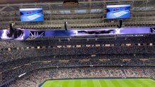 Épico juego de luces en el Bernabéu en la previa del Real Madrid vs Girona