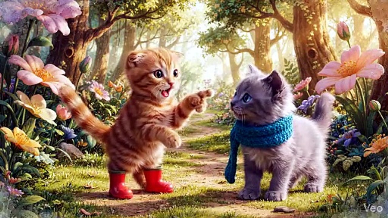 Cute cats playing