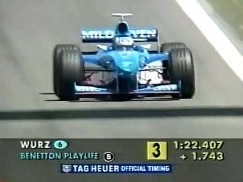 F1 – Alexander Wurz (Benetton Mecachrome V10) lap in qualifying – Spain 1998