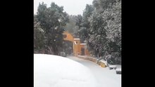 Intensa nevicata a Villagrande Strisaili