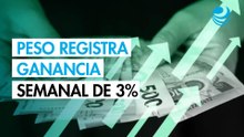 Peso mexicano avanza frente al dólar y registra ganancia semanal de 3%