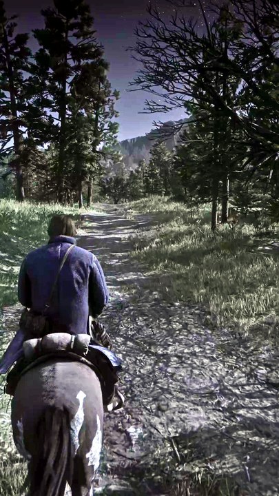 🌙 RDR2 NIGHT ADVENTURE in 4K 😱 | When the Wild West Gets TOO Real… 🌲🐎🔥 #Shorts