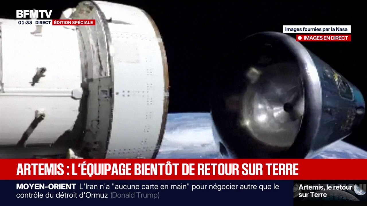 Retour de la mission Artémis II: le module de service s'est détaché de la capsule Orion