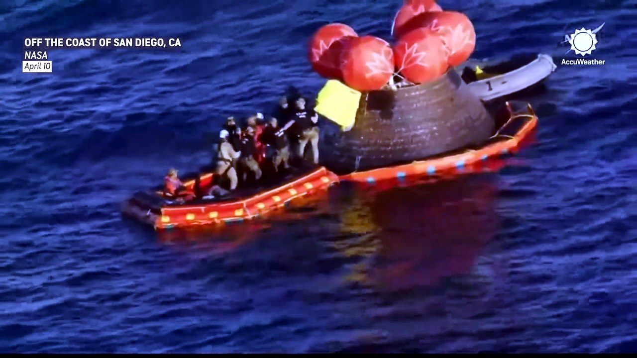 Artemis II astronauts safely emerge from capsule