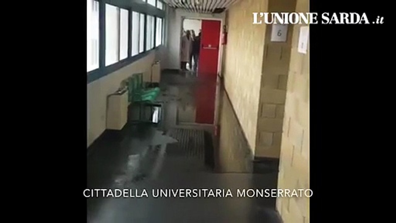 Il video - Gigantesca perdita d'acqua, crolli e paura alla Cittadella universitaria