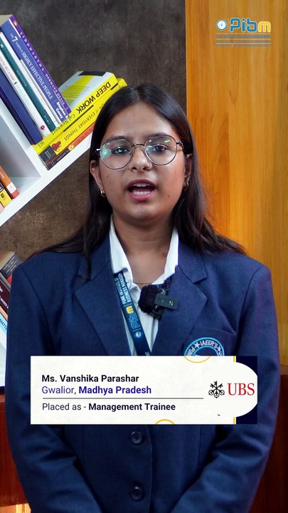 PIBM to UBS_Management Trainee_MBA & PGDM Placements_Vanshika Parashar_Batch_2024–26
