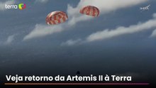 Artemis II: Cápsula Orion abre paraquedas e pousa no oceano completando retorno seguro à Terra