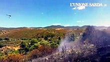 Afuoco terreni tra Quartu e Quartucciu .VIDEO