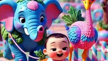 Cute kids elephant cartoon