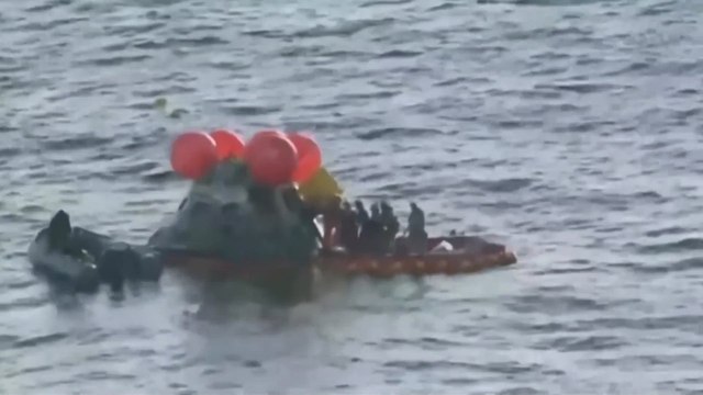 First two Artemis II astronauts emerge from capsule after 10-day moon mission