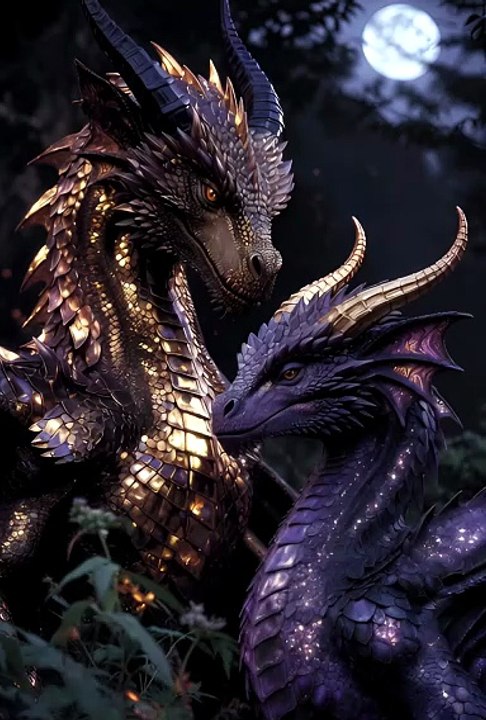 TWO DRAGANS IN ONE FRAME , AI GENERATED VIDEO