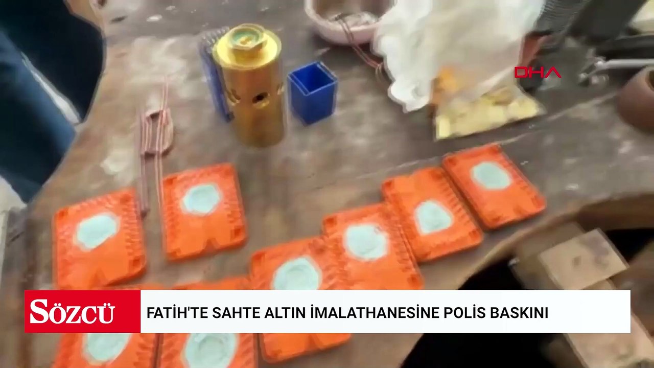 Fatih'te sahte altın imalathanesine polis baskını