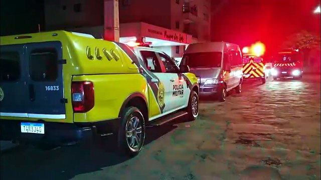 Corpo de Bombeiros, Samu e PM são acionados para atender pessoa em situação de risco no Centro de Cascavel