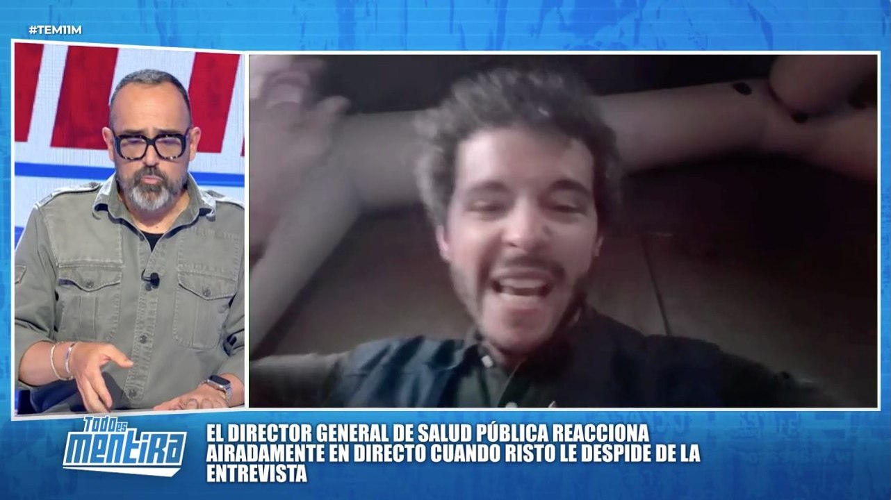 El director general de Salud Pública se niega a responder a las preguntas de Risto Mejide y se despide al grito de "hijo de p*ta"